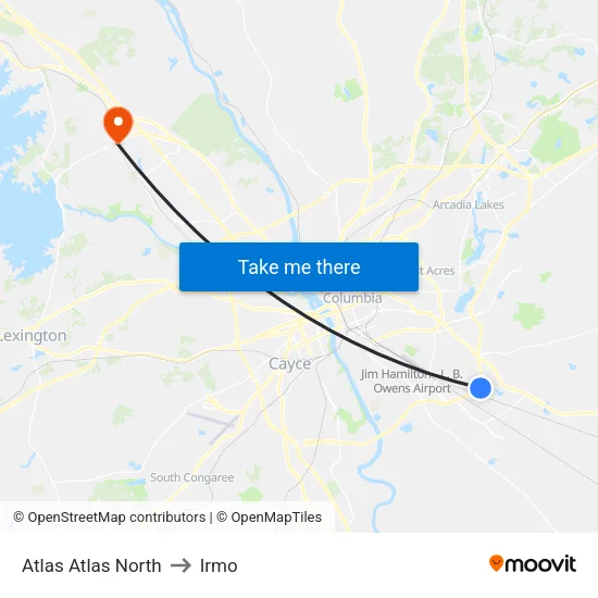 Atlas Atlas North to Irmo map