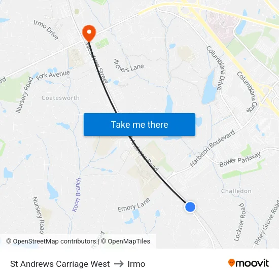 St Andrews Carriage West to Irmo map