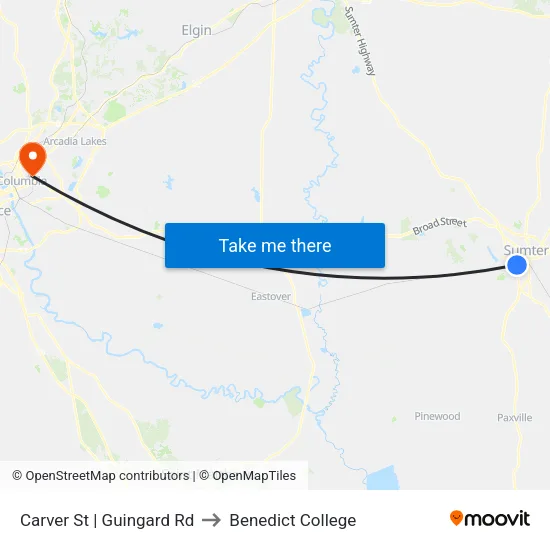 Carver St | Guingard Rd to Benedict College map