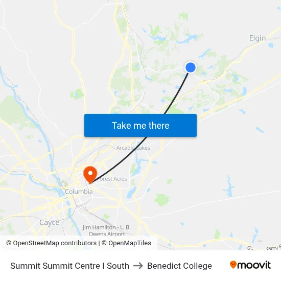 Summit Summit Centre I South to Benedict College map