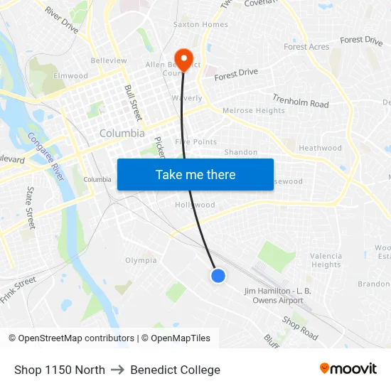 Shop 1150 North to Benedict College map