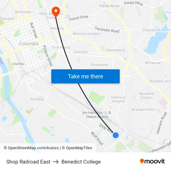 Shop Railroad East to Benedict College map