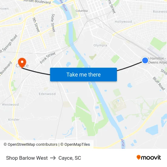 Shop Barlow West to Cayce, SC map