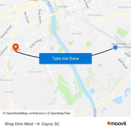 Shop Dmv West to Cayce, SC map