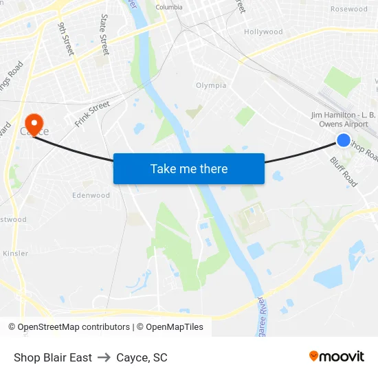 Shop Blair East to Cayce, SC map