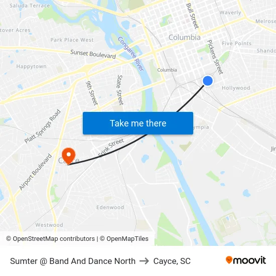 Sumter @ Band And Dance North to Cayce, SC map