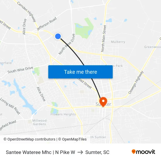 Santee Wateree Mhc | N Pike W to Sumter, SC map