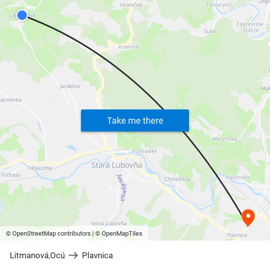 Litmanová,Ocú to Plavnica map