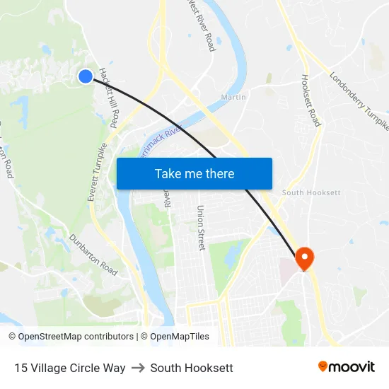 15 Village Circle Way to South Hooksett map