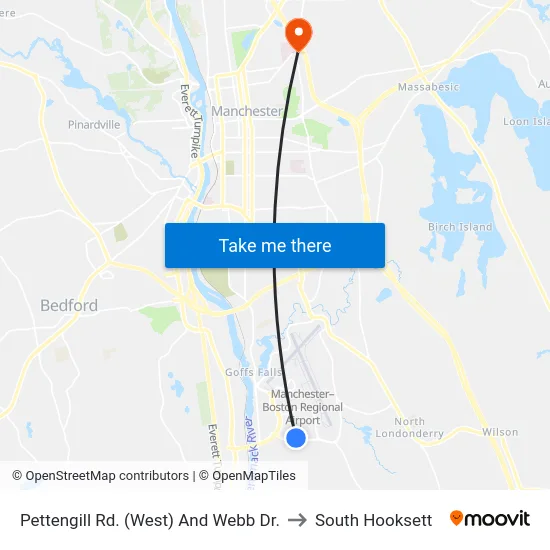 Pettengill Rd. (West) And Webb Dr. to South Hooksett map
