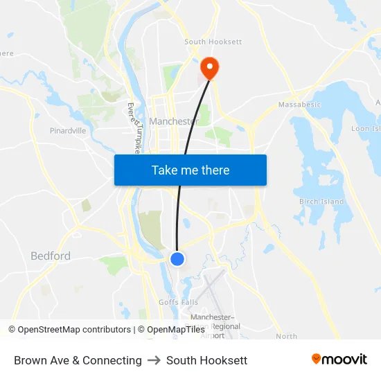 Brown Ave & Connecting to South Hooksett map