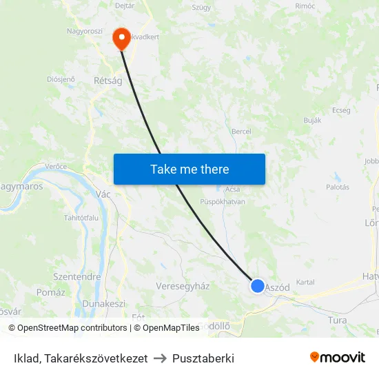 Iklad, Takarékszövetkezet to Pusztaberki map