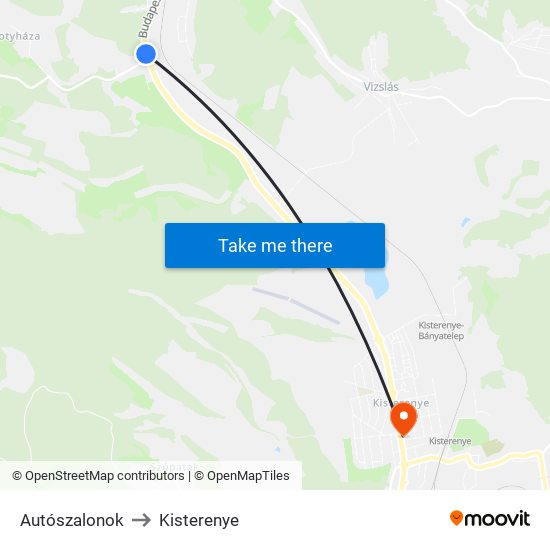 Autószalonok to Kisterenye map
