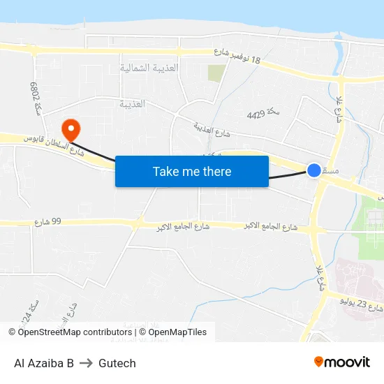 Al Azaiba B to Gutech map