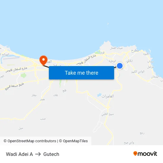 Wadi Adei A to Gutech map