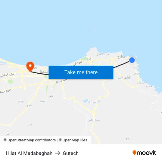 Hilat Al Madabaghah to Gutech map