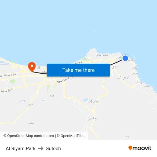 Al Riyam Park to Gutech map