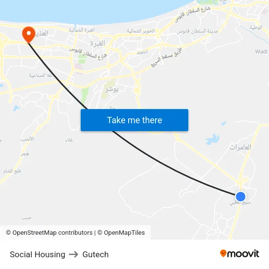 Social Housing to Gutech map