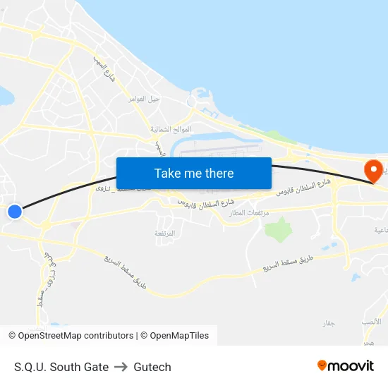 S.Q.U. South Gate to Gutech map