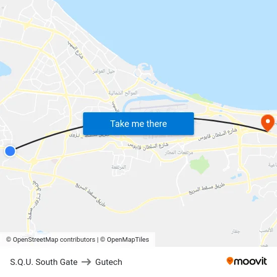 S.Q.U. South Gate to Gutech map