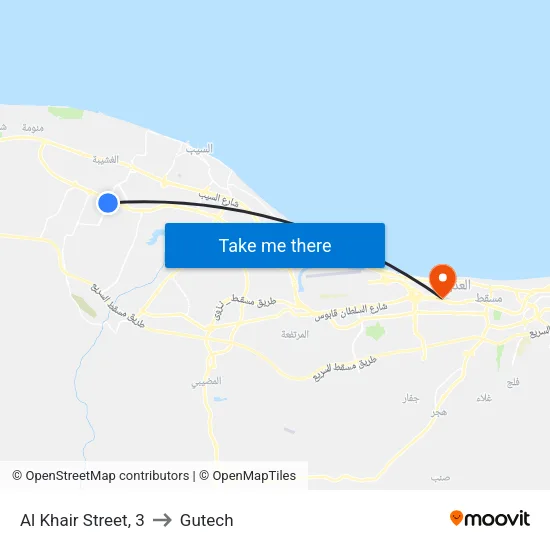 Al Khair Street, 3 to Gutech map