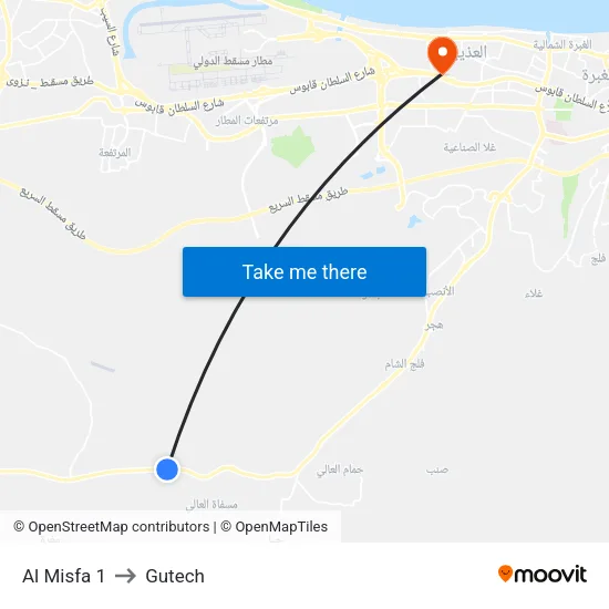 Al Misfa 1 to Gutech map