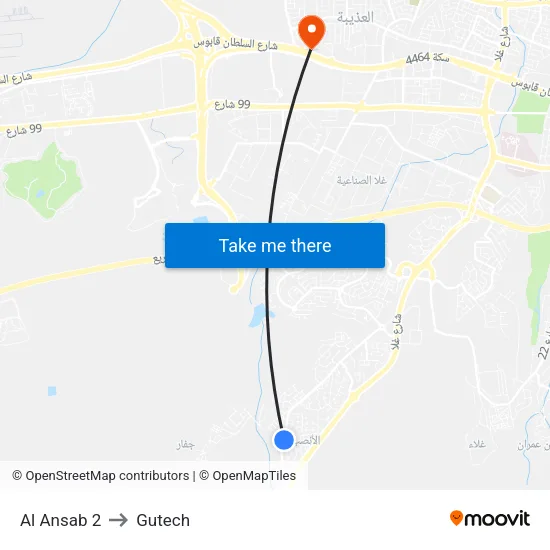 Al Ansab 2 to Gutech map