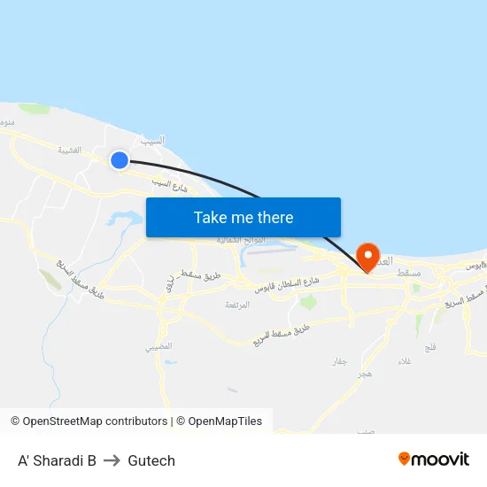 A' Sharadi B to Gutech map