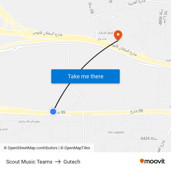 Scout Music Teams to Gutech map