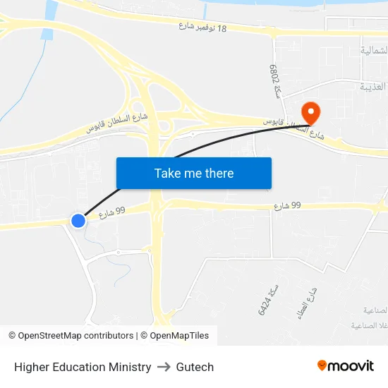 Higher Education Ministry to Gutech map