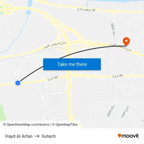 Hayd Al Arfan to Gutech map