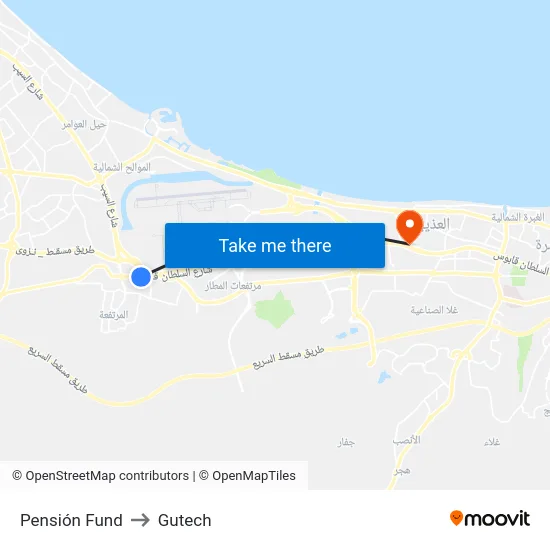 Pensión Fund to Gutech map