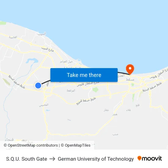 S.Q.U. South Gate to German University of Technology map