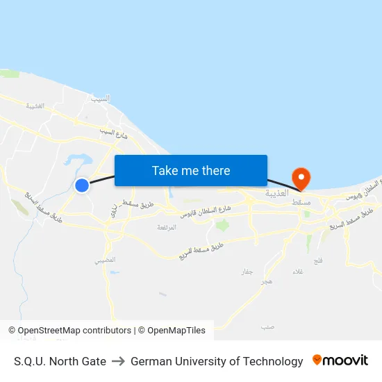 S.Q.U. North Gate to German University of Technology map
