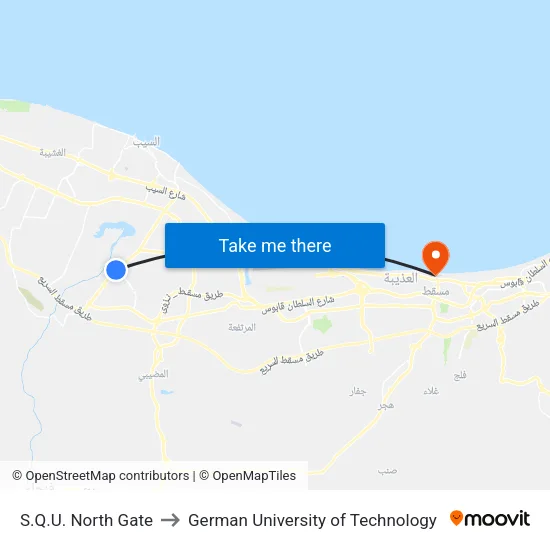 S.Q.U. North Gate to German University of Technology map