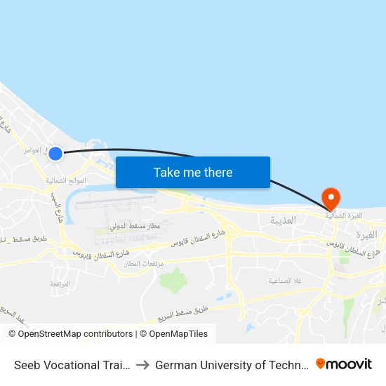 Seeb Vocational Training to German University of Technology map