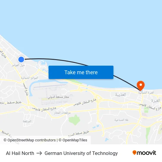 Al Hail North to German University of Technology map