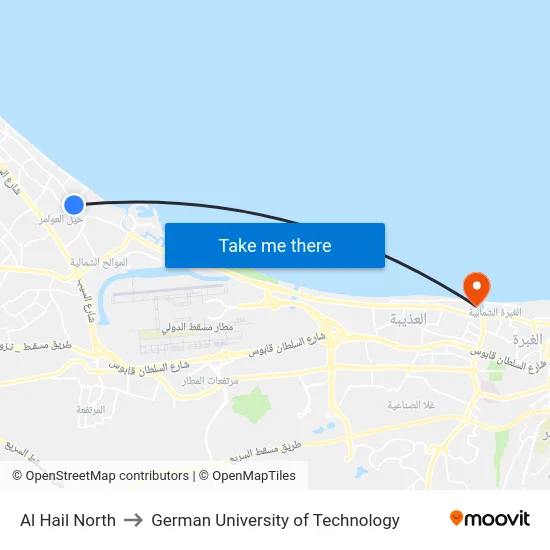 Al Hail North to German University of Technology map