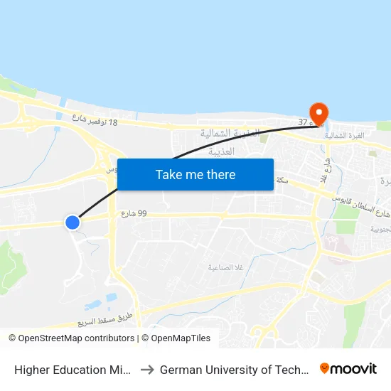 Higher Education Ministry to German University of Technology map