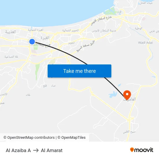 Al Azaiba A to Al Amarat map