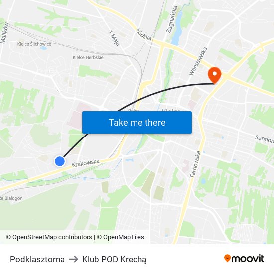 Podklasztorna to Klub POD Krechą map