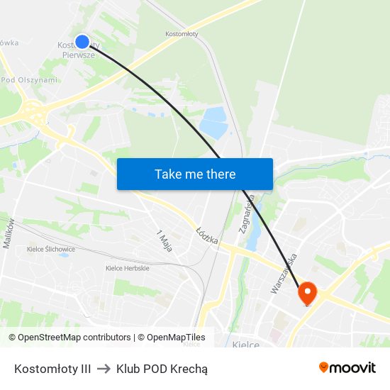 Kostomłoty III to Klub POD Krechą map