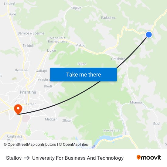 Stallov to University For Business And Technology map