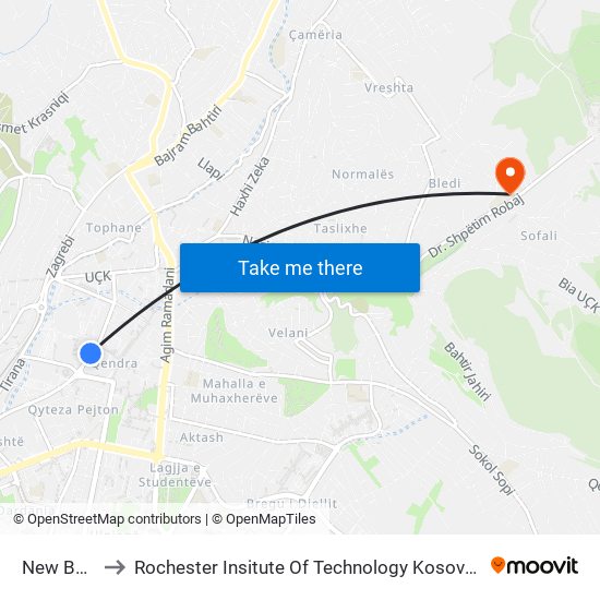 New Born to Rochester Insitute Of Technology Kosovo (Rit) map