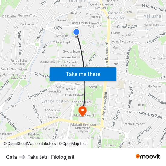 Qafa to Fakulteti I Filologjisë map