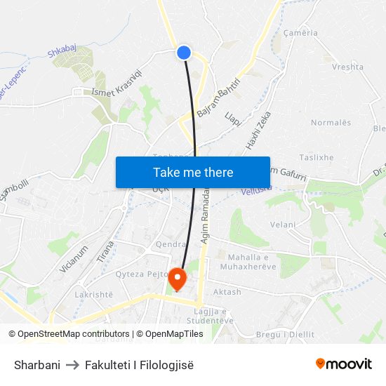 Sharbani to Fakulteti I Filologjisë map
