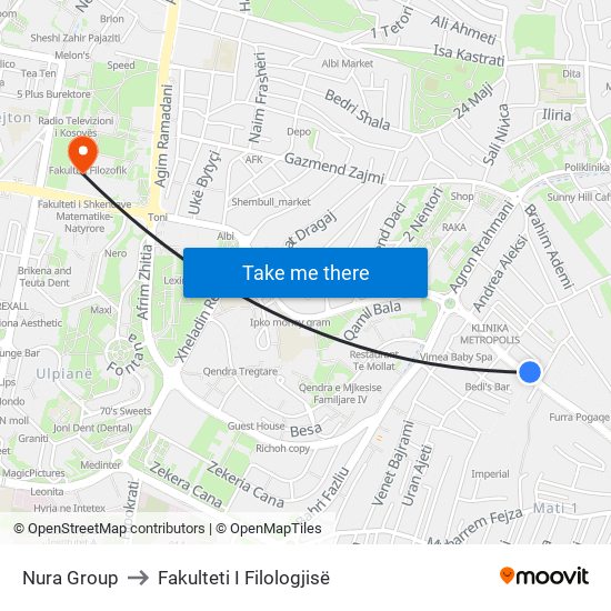 Nura Group to Fakulteti I Filologjisë map