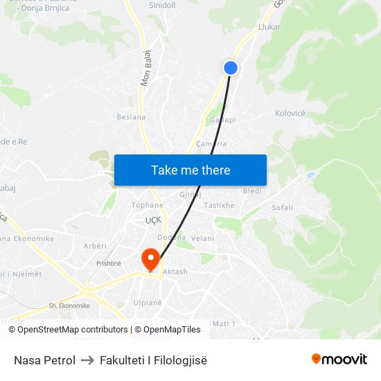 Nasa Petrol to Fakulteti I Filologjisë map