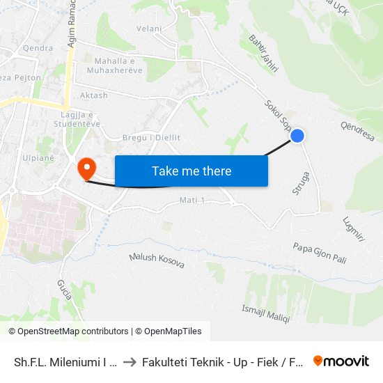 Sh.F.L. Mileniumi I Trete to Fakulteti Teknik - Up - Fiek / Fna / Fim map