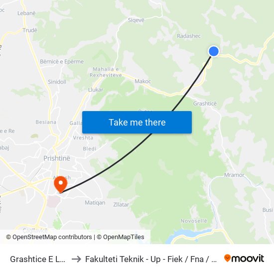 Grashtice E Lart to Fakulteti Teknik - Up - Fiek / Fna / Fim map